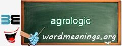 WordMeaning blackboard for agrologic